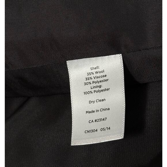 Talbots Wool Blend Hidden Snap Mandarin Collar Jacket | Black Size 6 - Picture 6 of 6